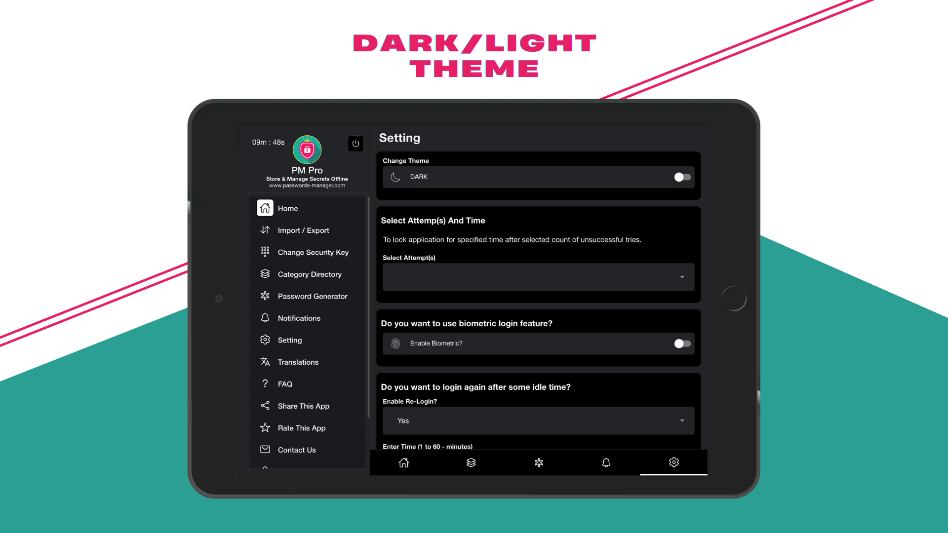 PM Max - Dark and light theme